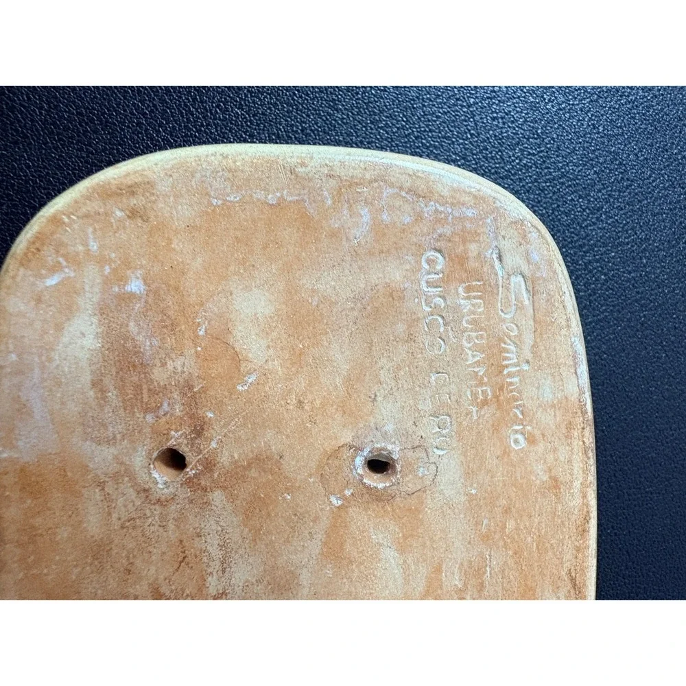 Seminario Peru Ceramic Soap Dish Urubamba Cusco Pottery Hand Painted Bird Art